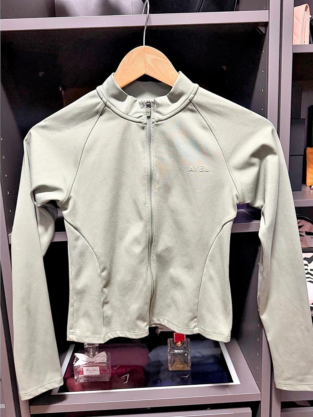 AYBL Staple Zip Jacket Women's Green Zip-Front Athletic Top